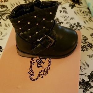 Brand New with tags Black leather infant boots